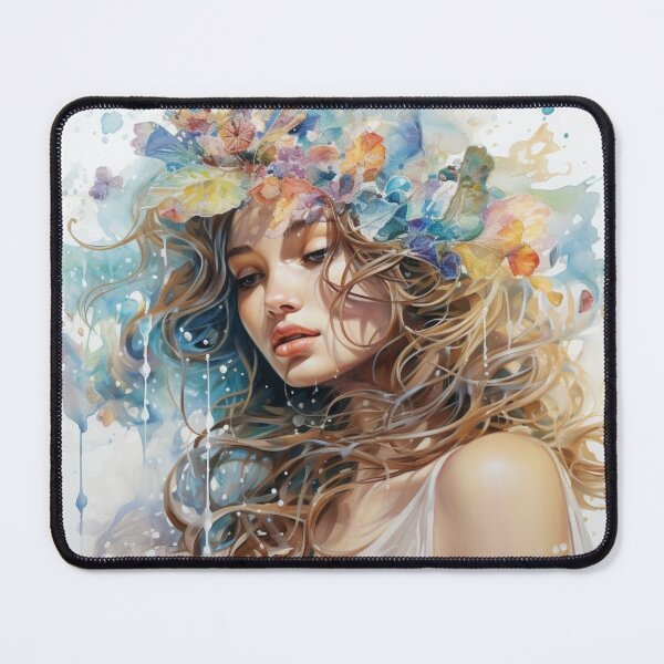 Item preview, Dreamy Flower Muse - Watercolor designed and sold by NikoBeadsUA.