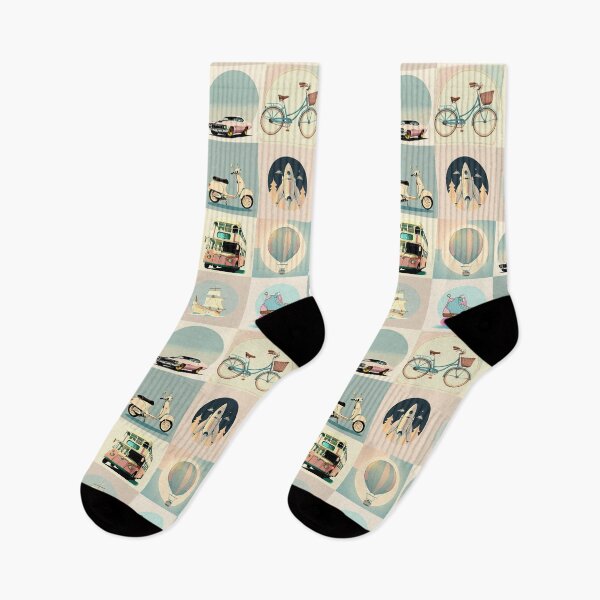 Item preview, Vintage Vibe Pastel Color Retro Transportion Drawing designed and sold by thejoyker1986.