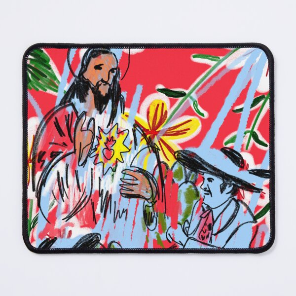 Item preview, Sacred heart of Jesus Vicente Fernandez red composition designed and sold by corazonbysergio.