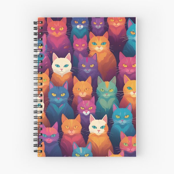 Item preview, Colorful clowder of cats designed and sold by perlphoto.