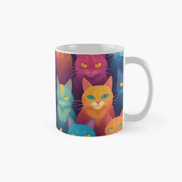 Item preview, Colorful clowder of cats designed and sold by perlphoto.