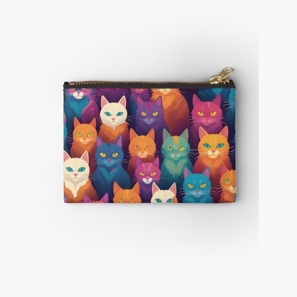 Item preview, Colorful clowder of cats designed and sold by perlphoto.
