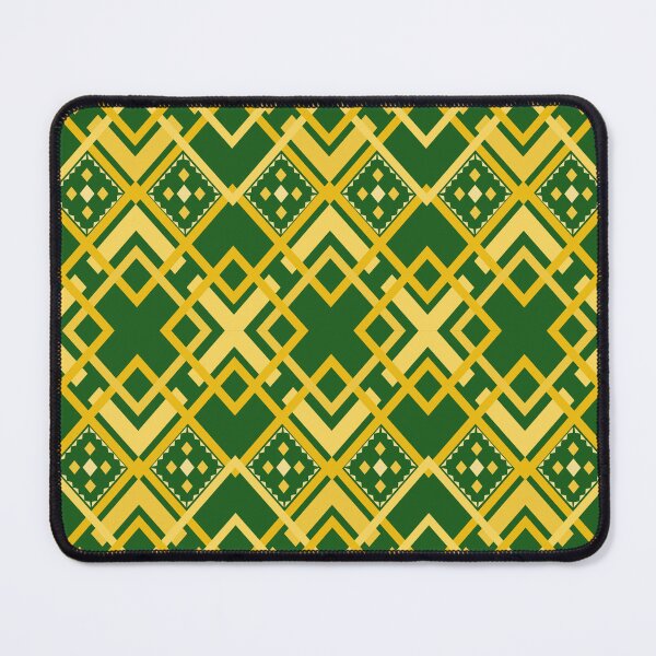 Item preview, Geometric shapes Ethnic Pattern Green background with yellow and green designed and sold by ploen kongsuwan.