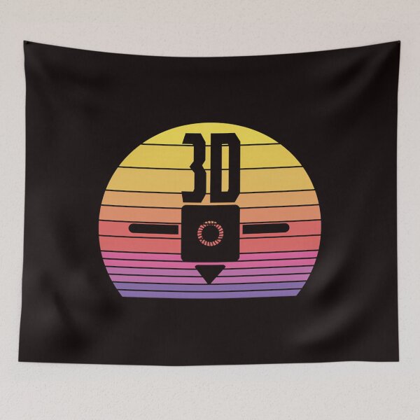 Item preview, Distressed Vintage 3D printer sunset for the maker quote designed and sold by ChristiaRousse.
