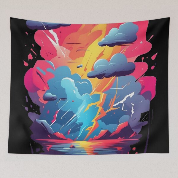 Item preview, Sky Blaze: Red and Blue Vector Gamer Style designed and sold by StellarValor.