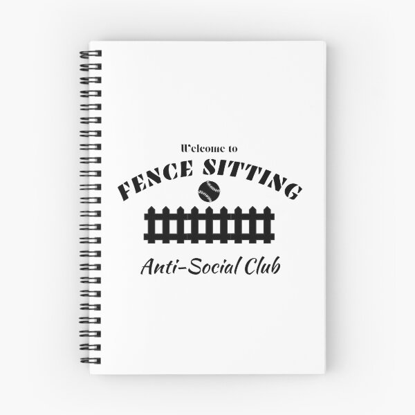 Item preview, Fence Sitting Antisocial Club Introvert Humor Dark Version designed and sold by Nessie-Design.