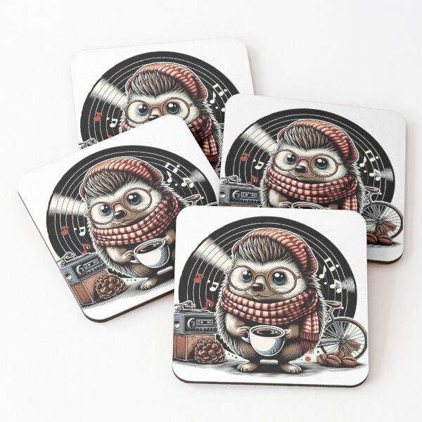 Item preview, Hipster Hedgehog funny retro animal  designed and sold by Expressions-Sel.