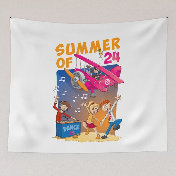 Artikelvorschau, Der Sommer 2024 – lustige und farbenfrohe Illustration entworfen und verkauft von Stef Ringoot, cartoons and illustrations.