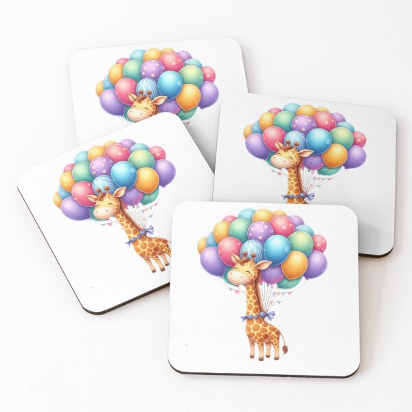 Item preview, Giddy Giraffe with balloons cute  funny  animal  designed and sold by Expressions-Sel.