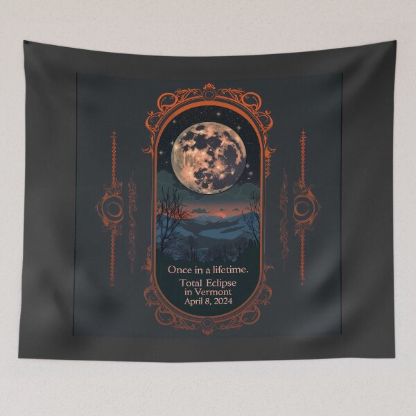 Item preview, 2024 Vermont Solar Eclipse Commemorative Art designed and sold by David Balzen.