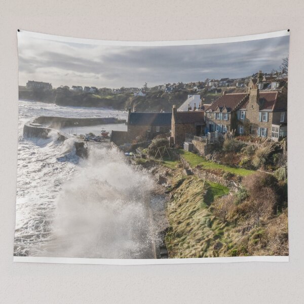 Item preview, Stormy Crail Harbour Wall Fife Scotland designed and sold by GG WALL ART.