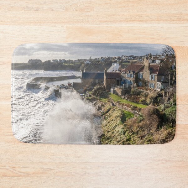 Item preview, Stormy Crail Harbour Wall Fife Scotland designed and sold by GG WALL ART.