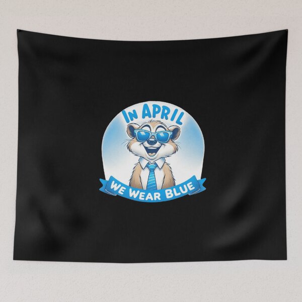 Item preview, In April we wear Blue designed and sold by BlueGoldArt.