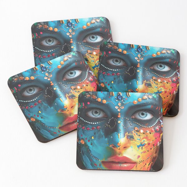 Item preview, Vibrant Festival Face Paint designed and sold by OccultDreams.