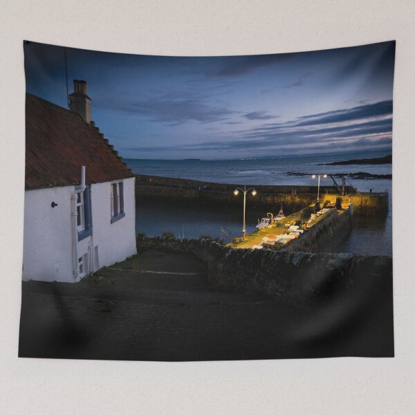 Artikelvorschau, Nacht bei Hen's Ladder oder Bankhead Brae Crail Fife Schottland entworfen und verkauft von GG WALL ART.