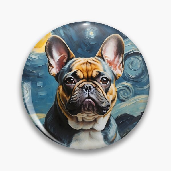 Item preview,  French Bulldog in the Starry  Night , Edvard Munch style designed and sold by YoshiArtDesign.