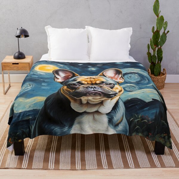 Item preview,  French Bulldog in the Starry  Night , Edvard Munch style designed and sold by YoshiArtDesign.