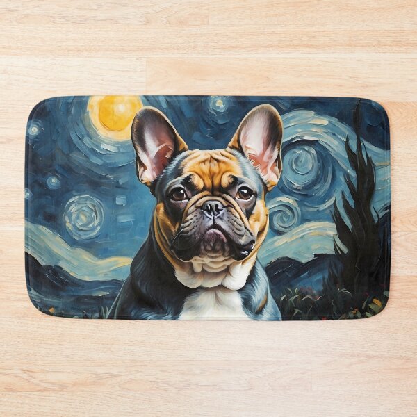 Item preview,  French Bulldog in the Starry  Night , Edvard Munch style designed and sold by YoshiArtDesign.