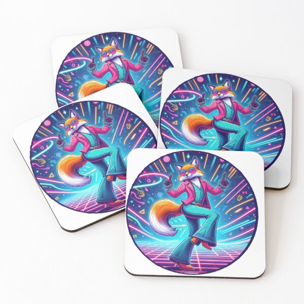 Item preview, Funky Fox dancing  disco funny retro animal  designed and sold by Expressions-Sel.