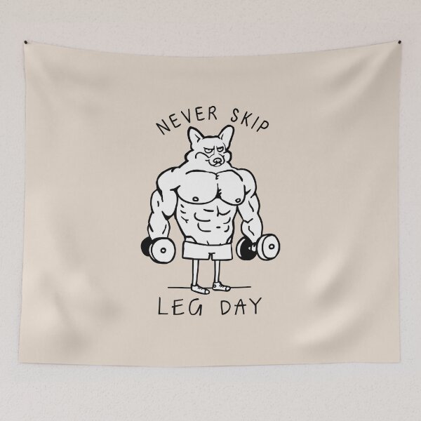 Artikelvorschau, Überspringen Sie niemals den Leg Day Corgi entworfen und verkauft von Huebucket.