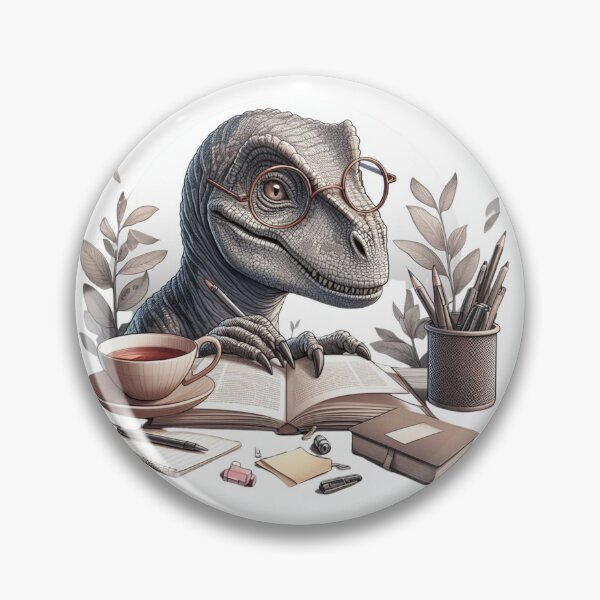 Item preview, Velociraptor reading a book designed and sold by Palmyr.