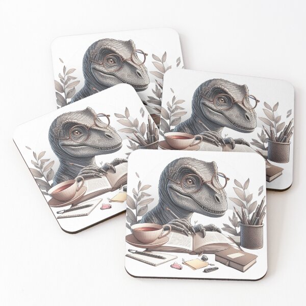 Item preview, Velociraptor reading a book designed and sold by Palmyr.