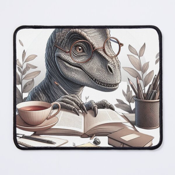Item preview, Velociraptor reading a book designed and sold by Palmyr.