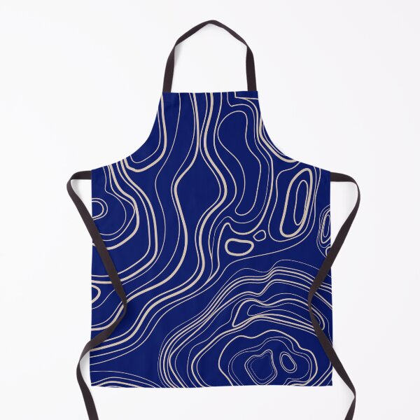 Item preview, Blue Cream Wavy Line Art Abstract designed and sold by omg-designs.