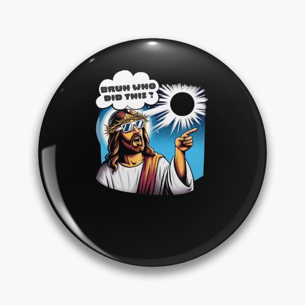 Artikelvorschau, HIPSTER ECLIPSE 2024 HUMOR ZITAT BRUH, WER HAT DAS GEMACHT? entworfen und verkauft von BlueGoldArt.