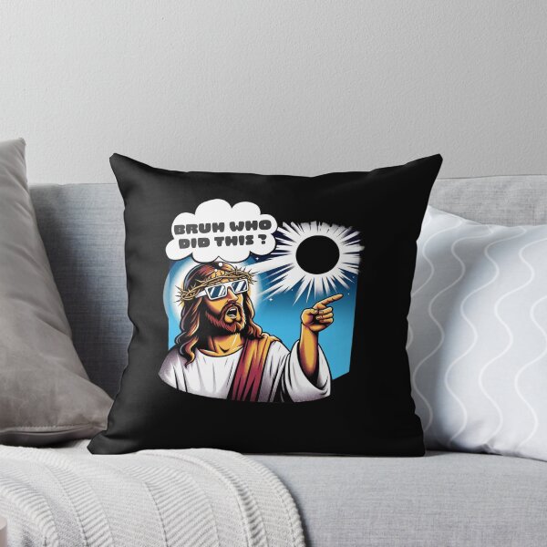 Item preview, HIPSTER ECLIPSE 2024 HUMOR QUOTE BRUH, WHO DID THIS? designed and sold by BlueGoldArt.