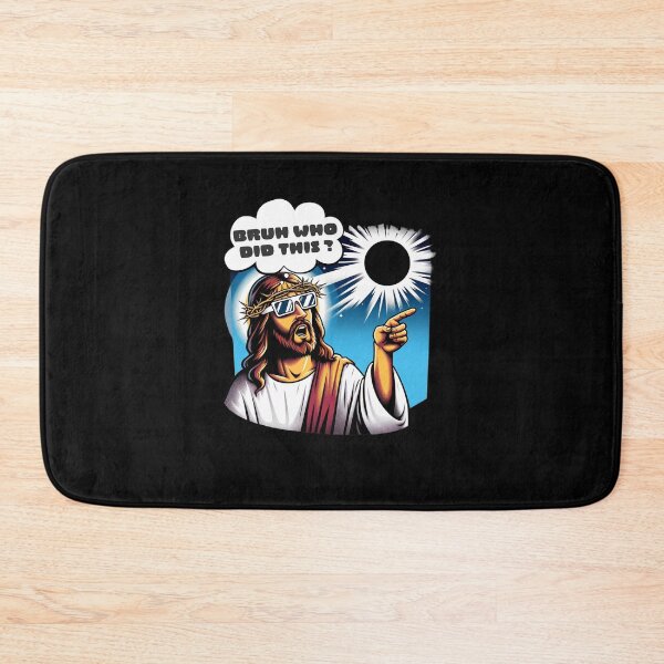 Item preview, HIPSTER ECLIPSE 2024 HUMOR QUOTE BRUH, WHO DID THIS? designed and sold by BlueGoldArt.