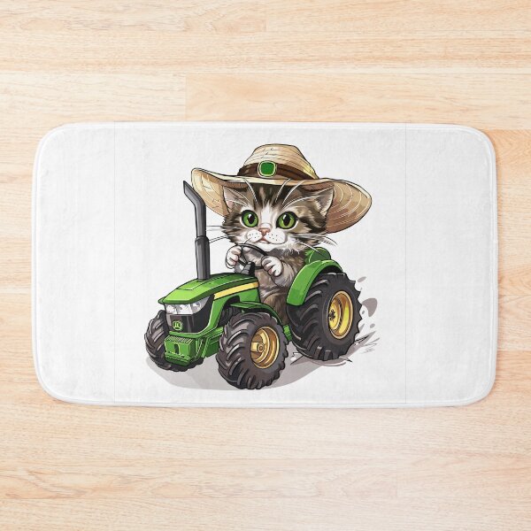 Item preview, Cute Kitten on a Green Tractor designed and sold by lawsonlee.