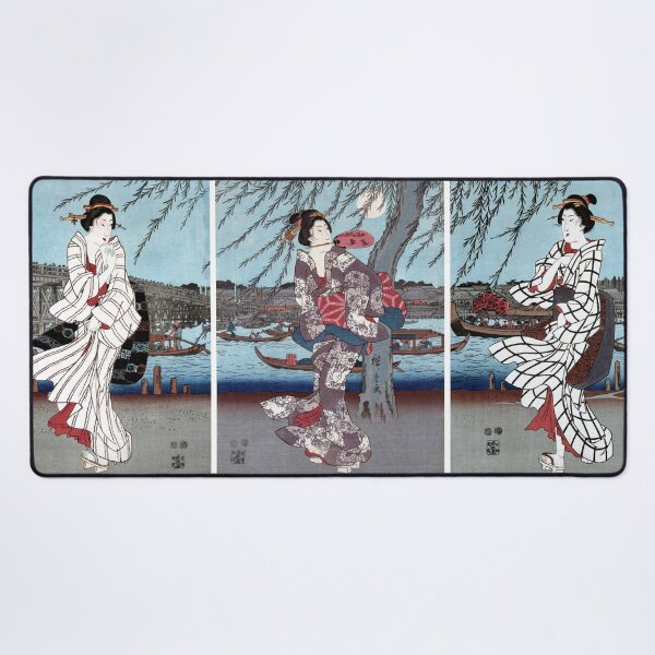 Item preview, Hiroshige | Famous places in the Eastern Capital: Enjoying an evening breeze at Ryogoku Bridge designed and sold by LaMadeleine.