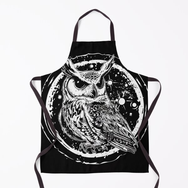 Item preview, Black And White Owl With Full Moon designed and sold by GrinGalore.