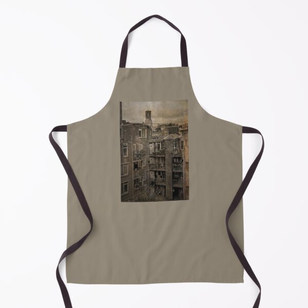 Item preview, Retro Cityscape: Classic Apartment Back Balconies in Vintage Style designed and sold by InbalTurShalom.