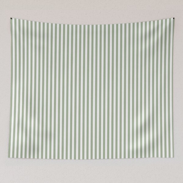 Item preview, Sage Green and White Classic Narrow Stripe Pattern Vertical designed and sold by kierkegaard.