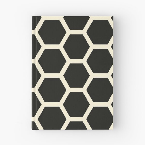 Item preview, Honeycomb Minimalist Geometric Pattern in Almond Cream and Black designed and sold by GrinGalore.