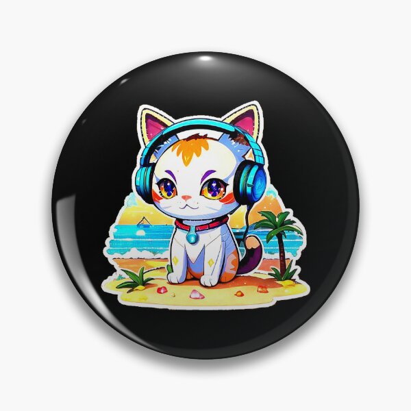 Item preview, Kawaii Cat Summer And Music. designed and sold by Giulivo Store Graphic.