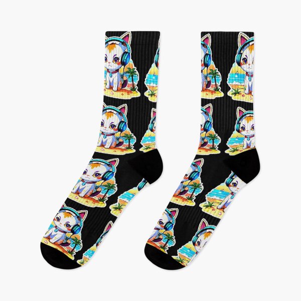 Item preview, Kawaii Cat Summer And Music. designed and sold by Giulivo Store Graphic.