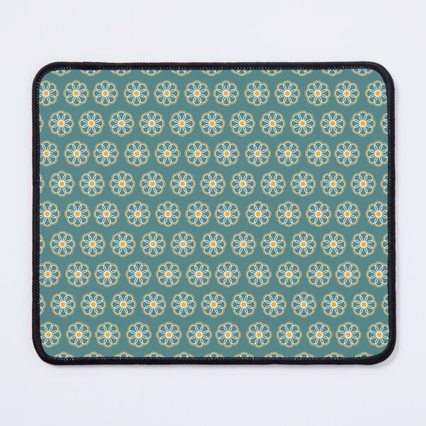 Item preview, Seamless geometric flower pattern teal color designed and sold by BeebooDesign.
