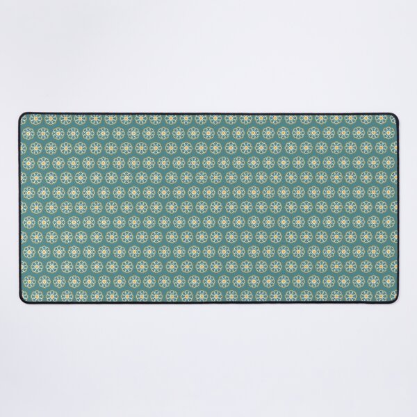 Item preview, Seamless geometric flower pattern teal color designed and sold by BeebooDesign.