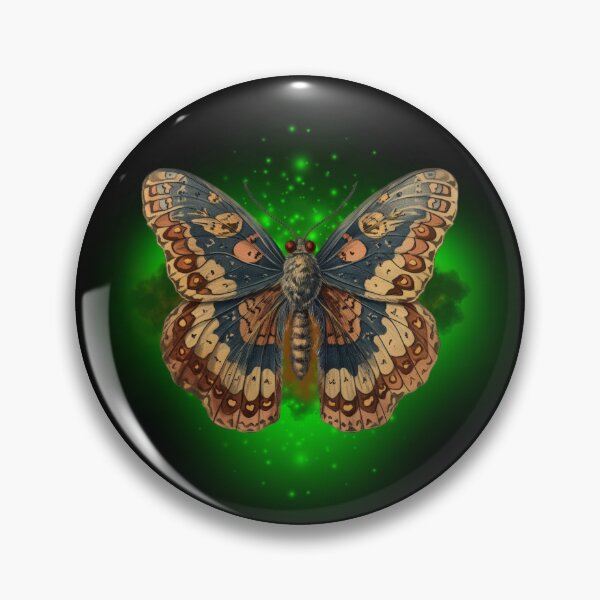 Item preview, Aesthetic Magical Moth- Gothic Vibe Mushroom designed and sold by ButtonBonanza.