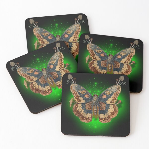 Item preview, Aesthetic Magical Moth- Gothic Vibe Mushroom designed and sold by ButtonBonanza.