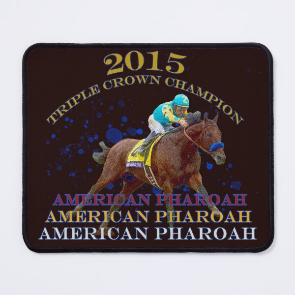 Item preview, American Pharoah 2015 Triple Crown Champion horse racing design designed and sold by Ginny Luttrell.