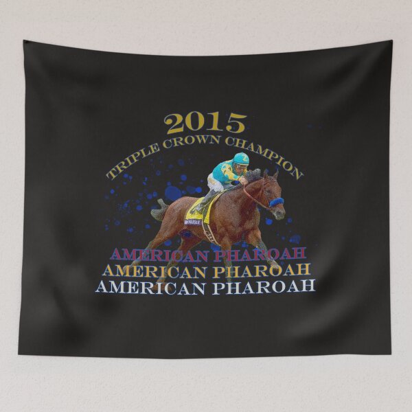 Item preview, American Pharoah 2015 Triple Crown Champion horse racing design designed and sold by Ginny Luttrell.