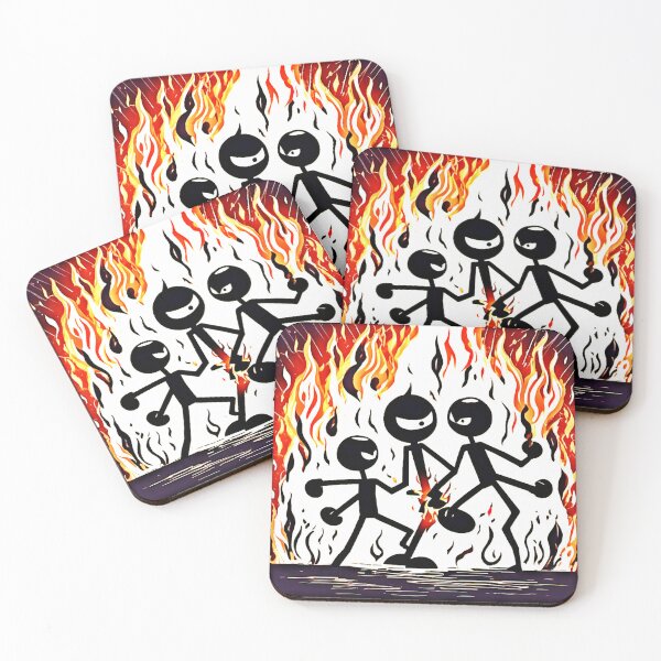 Item preview, People Amid Flames Badaist Artwork designed and sold by Health And Fitness Posts e-Store.