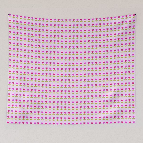 Item preview, Seamless geometric flower tulip pink designed and sold by BeebooDesign.