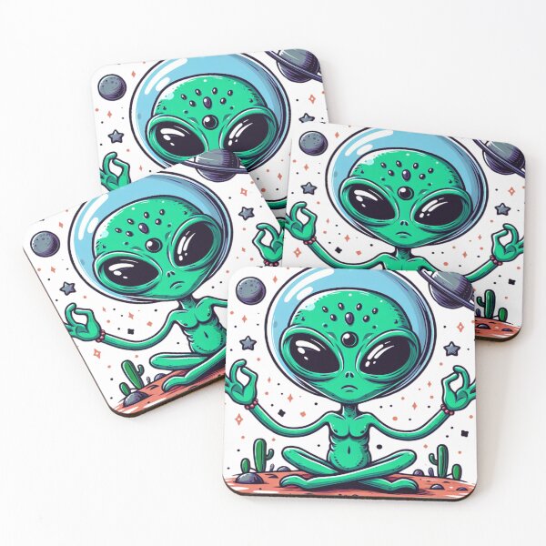 Item preview, alien,space,yoga,universe designed and sold by  Bold Border Studio..