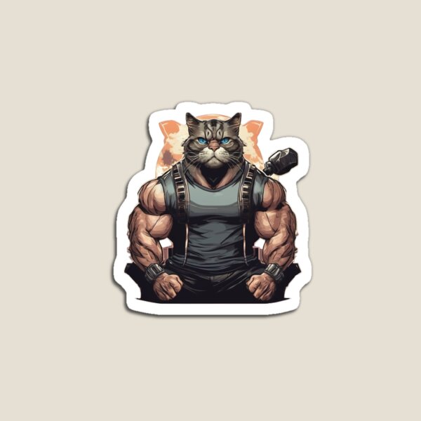 Item preview, Swole Cat Flex Sticker - Power Purr-fect designed and sold by binkely.