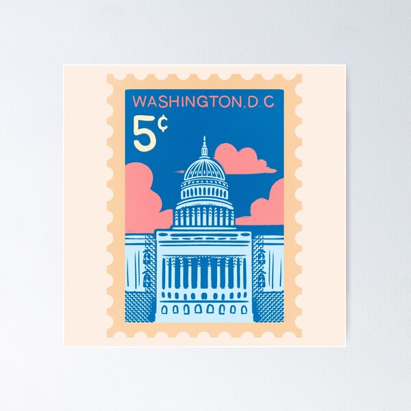 Artikelvorschau, Washington DC-Stempel entworfen und verkauft von sharleyandrews.